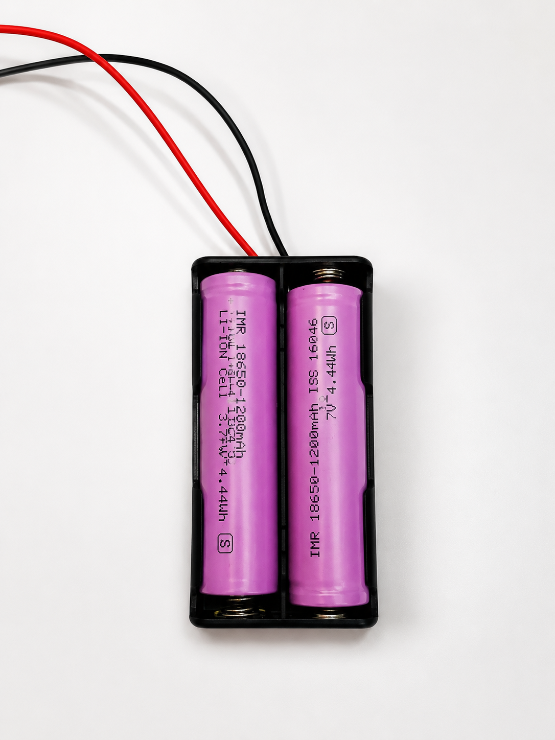 Universal Dual Slot 18650 Lithium-Ion Battery Charger with 2 x 18650 3.7V Rechargeable Li-ion Batteries | Smart Battery Charging Kit | Black